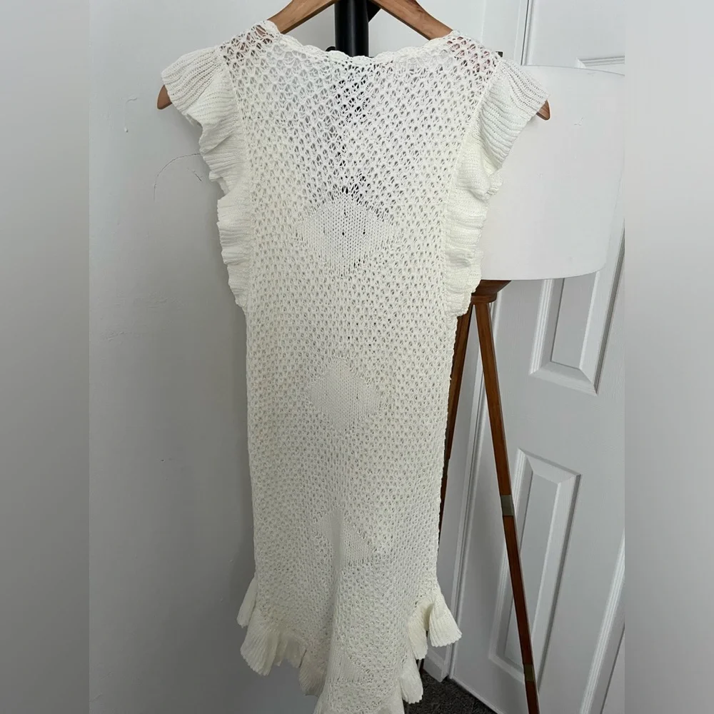 Free People White Crochet Mini Dress - Picture 11 of 11